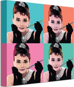 GO-BI Audrey Hepburn Pop Art - obraz na płótnie 40x40 cm 1