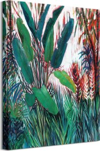 Feeby Zielone liście - obraz na płótnie 40x50 cm 1