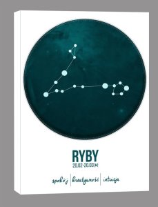Feeby Znak zodiaku, Ryby - obraz na płótnie 60x80 cm 1
