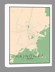 galeria plakatu Hajnówka mapa kolorowa  obraz na płótnie 40x50 cm 1