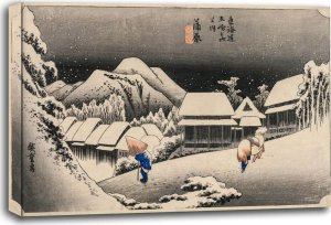 galeria plakatu Evening Snow at Kambara, Hiroshige - obraz na płótnie 120x90 cm 1