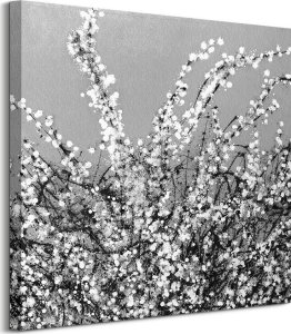 GF Spring Blossom on Grey - obraz na płótnie 60x60 cm 1