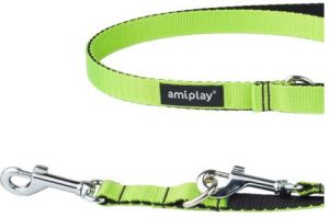 Ami Play Smycz regulowana 6 in 1 Twist S 100-200 x 1cm Zielony 2
