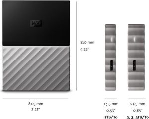 Dysk zewnętrzny HDD WD HDD My Passport Ultra 3 TB Szaro-czarny (WDBFKT0030BGY-WESN) 5