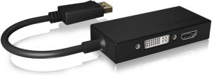 Adapter AV Icy Box DisplayPort - HDMI - D-Sub (VGA) - DVI-I czarny (IB-AC1031) 3