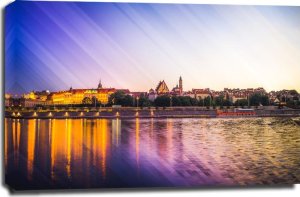 Ideyka Warszawa Panorama Stare Miasto - obraz na płótnie 50x40 cm 1