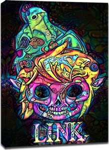 galeria plakatu PsychoSkulls, Link, Legend of Zelda Nintendo - obraz na płótnie 30x40 cm 1