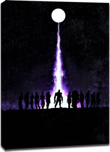 Hog Studio Mass Effect Vintage Poster - obraz na płótnie 20x30 cm 1