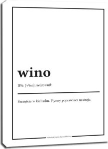 galeria plakatu Słownik wyrazów bardzo bliskich, wino - obraz na płótnie 30x40 cm 1