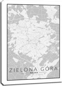 Hog Studio Zielona góra mapa czarno biała - obraz na płótnie 61x91,5 cm 1