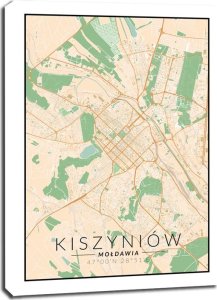 galeria plakatu Kiszyniow mapa kolorowa - obraz na płótnie 30x40 cm 1