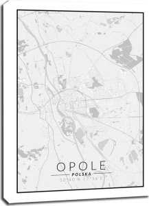 galeria plakatu Opole mapa czarno biała - obraz na płótnie 30x40 cm 1