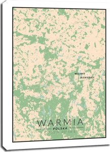 Feeby Warmia mapa kolorowa - obraz na płótnie 40x60 cm 1