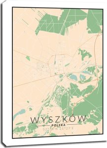 Coca-Cola Wyszków mapa kolorowa - obraz na płótnie 61x91,5 cm 1