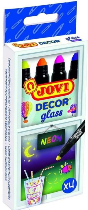 Jovi Kredki dekoracyjne do szkła neon 4 kolory (233772) 1