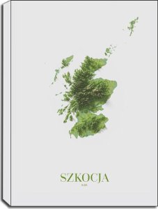 galeria plakatu Szkocja, mapa - obraz na płótnie 40x60 cm 1