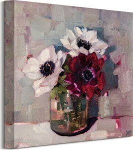 galeria plakatu Anemones in a Jam Jar - obraz na płótnie 30x30 cm 1