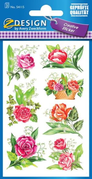 Avery Zweckform Naklejki papierowe - róże (106740) 1