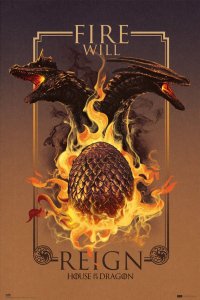 Galakta Ród Smoka Ogień Gra o Tron - plakat 61x91,5 cm 1