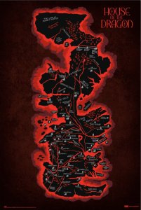 Galakta Ród Smoka Mapa Gra o Tron - plakat 61x91,5 cm 1