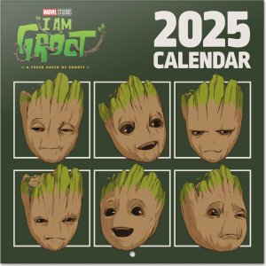 Marvel I am Groot - Oficjalny Kalendarz 2025 Ścienny 30x60 cm 1