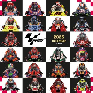 Moto GP - Oficjalny Kalendarz 2025 Ścienny 30x60 cm 1