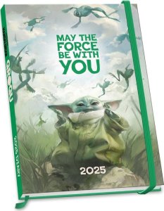 Gwiezdne Wojny Star Wars The Mandalorian Grogu - Kalendarz Książkowy 2025 Terminarz 15,6x21,2 cm 1