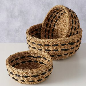 Zestaw okrągłych koszyków ozdobnych BOKAR, 3 szt. Ø 21-30 cm 3