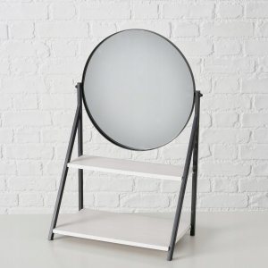 Lusterko stojące z półką ACAPULCO, okrągłe, wys. 50,5 cm 2