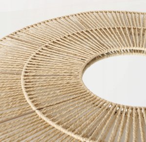 Dekoracyjne lustro w plecionej ramie MARAL, Ø 75 cm 2
