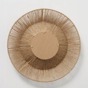 Dekoracyjne lustro w jutowej ramie ZAIKA, Ø 50 cm 2