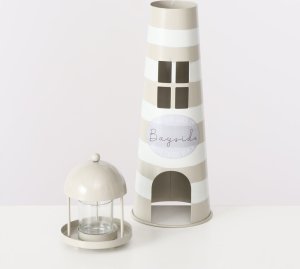 Zestaw metalowych dekoracji w kształcie latarni morskich SANDS, wys. 40-57 cm 6