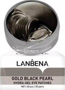 Lanbena Gold Black Pearl hydrożelowe płatki pod oczy z czarną perłą 60szt 1