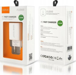 Ładowarka Vidvie ŁADOWARKA SIECIOWA PLE248 1XUSB 1XTYPE C 3A PD 20W BIAŁY 2