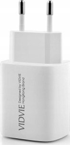 Ładowarka Vidvie ŁADOWARKA SIECIOWA PLE248 1XUSB 1XTYPE C 3A PD 20W BIAŁY 5
