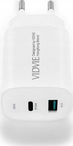 Ładowarka Vidvie ŁADOWARKA SIECIOWA PLE248 1XUSB 1XTYPE C 3A PD 20W BIAŁY 6