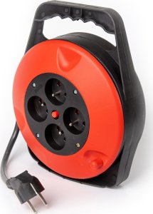 Kabel przedłużacz 230V 8m 16A czarny na bębnie 4 gniazda PLATINET (46090) 2