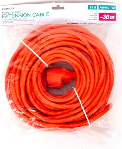Kabel przedłużacz 230V 30m 16A pomarańczowy PLATINET (46089) 3