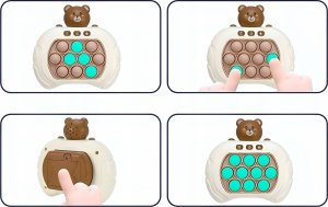Gra Pop It elektorniczna beżowa miś 3 lata+ 4