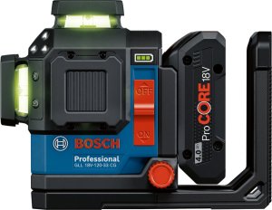 Bosch Laser krzyżowy GLL 18V-120-33 CG + 1x4.0Ah zielony 35 m 5