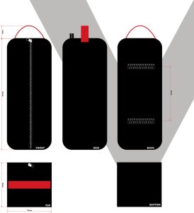 Torba VOGO jamnik  do bagażnika, montowana na rzep 42x13x13 cm 4