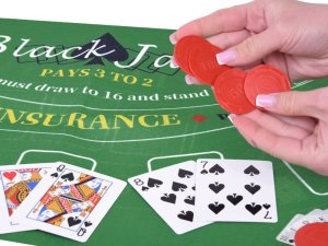 Zestaw Gra karciana 2w1 Poker i BlackJack Żetony + karty + plansza GR0706 13