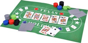 Zestaw Gra karciana 2w1 Poker i BlackJack Żetony + karty + plansza GR0706 5