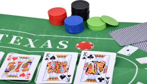 Zestaw Gra karciana 2w1 Poker i BlackJack Żetony + karty + plansza GR0706 6