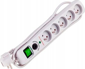Przedłużacz 5 gniazd 1,5 m z filtrem przeciwprzepięciowym Biały 3