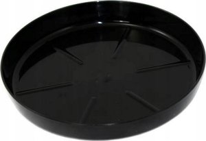 Lamela Podstawka pod doniczkę Czarna 16,9x2,4cm Plastikowa błyszcząca 2