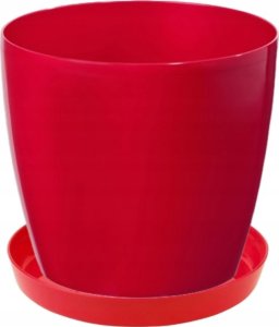 Lamela Podstawka pod doniczkę Czerwona 12,6x1,8cm Plastikowa dekoracyjna 4