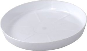 Lamela Podstawka pod doniczkę Biała 19,7x2,9cm Plastikowa błyszcząca 2