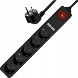CABLE POWER EXTENSION 1.5M/5OUTL. SPG5-U2-5-02 GEMBIRD 1