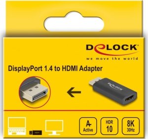 DeLOCK Aktywny DisplayPort 1.4 do HDMI Adapter 8K z funkcją HDR 2